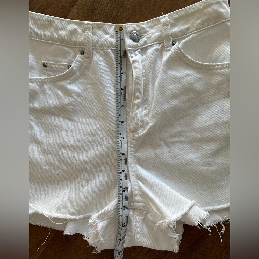 Topshop White Jean Shorts